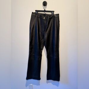 St. John Sport Black Leather Pants
